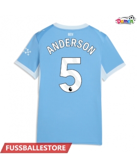 Günstige Manchester City Elliot Anderson #5 Heimtrikot Damen 2026-27 Kurzarm